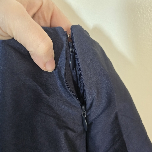 NWT BHLDN Anthropologie Livia Strapless Bow Tent Mini Dress in Navy Blue… - Picture 5 of 10